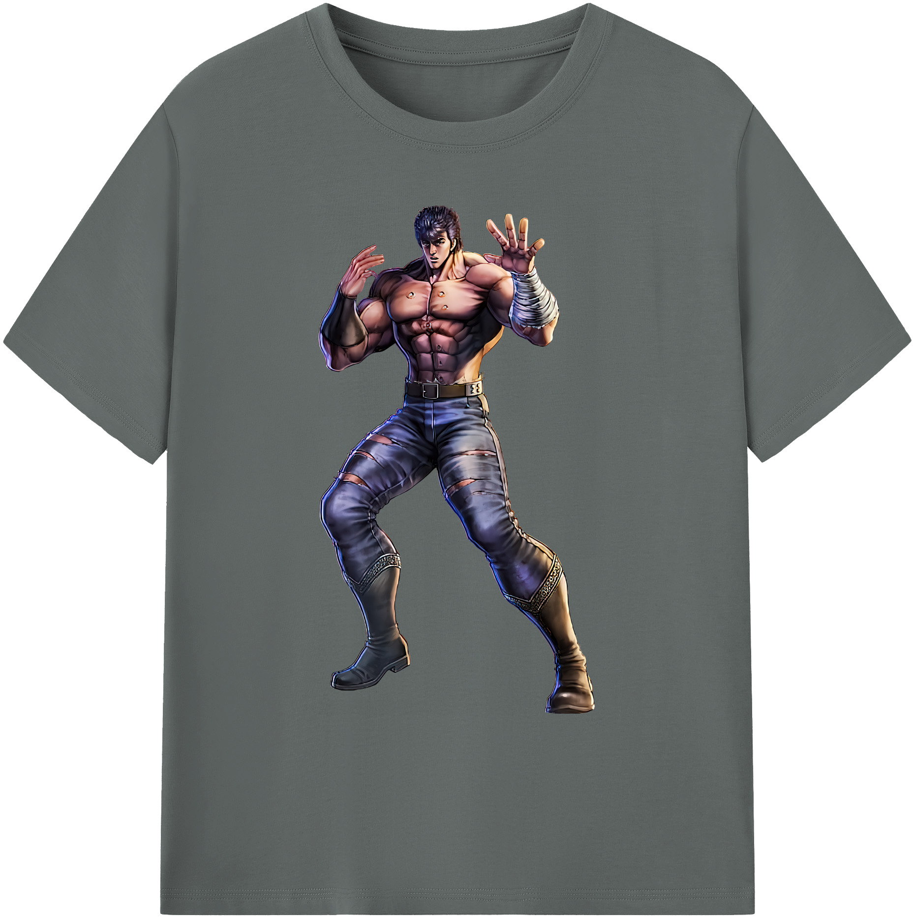 （画像用） 北斗の拳 Fist of the North Star 綿100％ メンズ半袖Tシャツ｜肌触りやわらか＆通気性